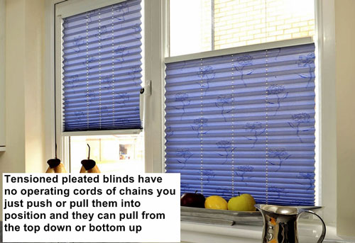 Make it safe - tensioned pleated blinds - Marla